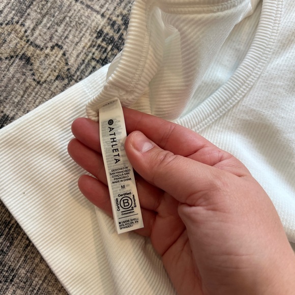 Athleta women’s Aurora cropped ribbed polo tank top size medium - Picture 6 of 10